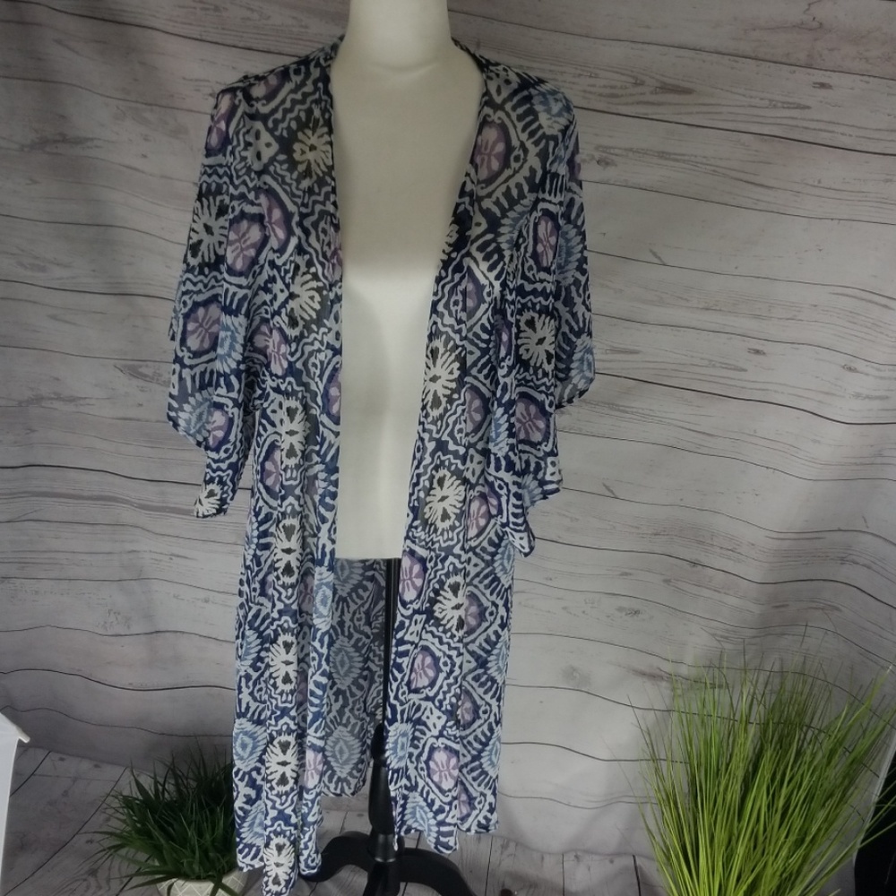 Sheer kimono duster